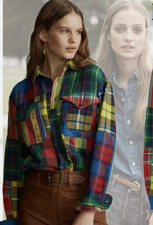 ralph lauren patchwork flannel