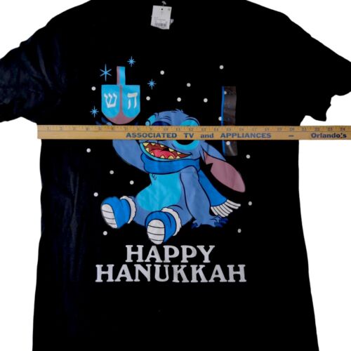 T-shirt grande Disney Lilo & Stitch Happy Hanukkah Stitch Dreidel festa ebraica - Foto 2 di 6