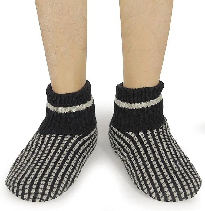 Men’s Fuzzy Slipper Socks with Grippers, Non-Slip House Socks, Xmas Gift - Image 4 of 4