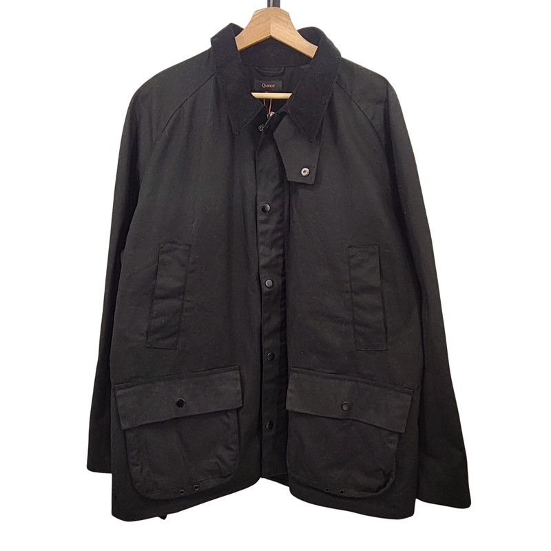 Quince Organic Waxed Cotton Barn Jacket Vintage Black XL-41776966427-1379781