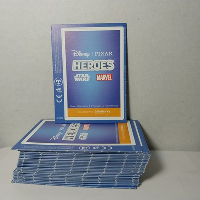 #ad Sainsburys Disney Pixar Marvel Star Wars Heroes 100 cards 25 packs NEW SEALED $22.50