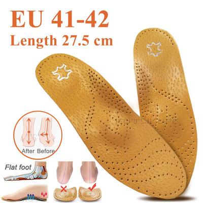 Best Insole for Shoes Leather Orthotic Insoles Flat Feet High Arch Support Ortho