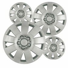 Set Of 4 Hubcaps 15 Inch Silver Abs Wheel Covers For 2003 - 2004 Toyota Corolla