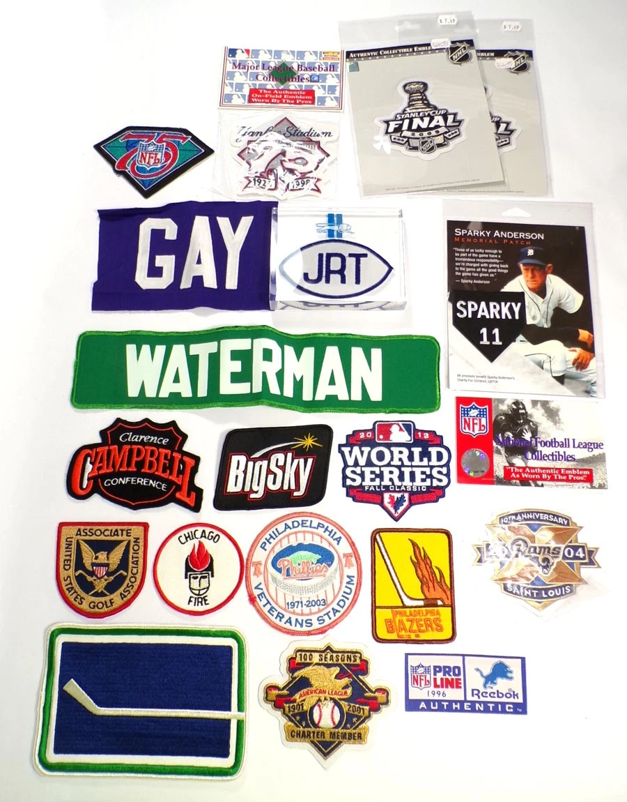 Lot of (18) Miscellaneous NHL MLB NFL Patches World Series Stanley Cup and More