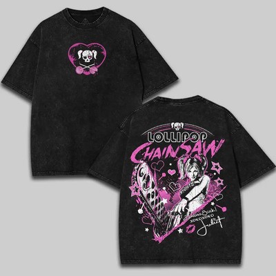 Lollipop Chainsaw Double Printed Graphic Tee Streetwear T-Shirt