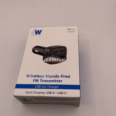 Just Wireless Bluetooth FM Transmitter USB Car Charger Dual USB-A USB-C 30W