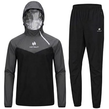 HOTSUIT Sauna Suit for Men Sweat Sauna Jacket Pant Gym Workout Sweat Suits