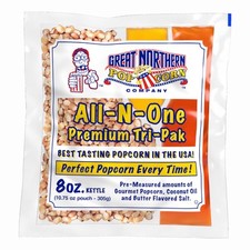 12-Count Popcorn Packs - 8-Ounce All-in-One Kernel, Salt, Oil Packets