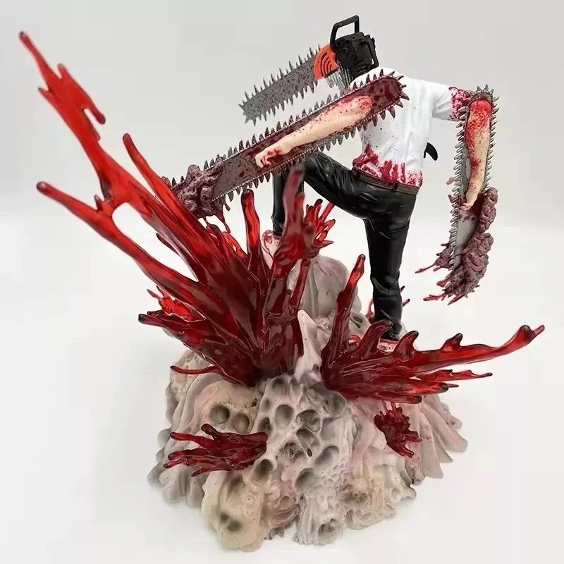 Action Figure Chainsaw Man Statua Da Collezione 28cm Nuova Denji Anime Manga - Immagine 2 di 4