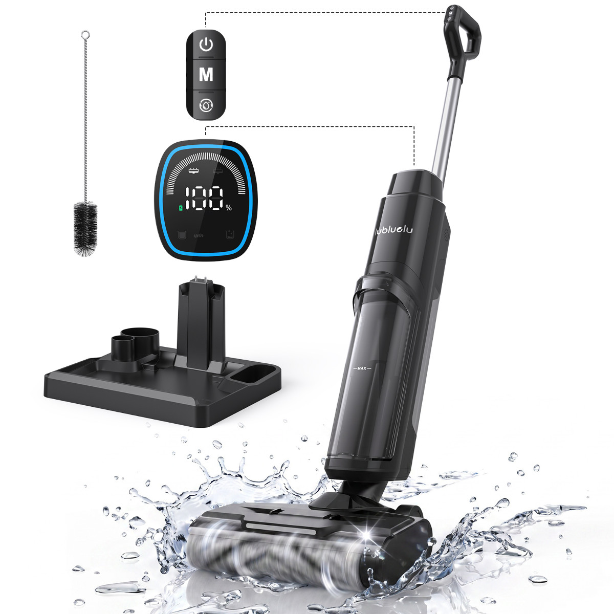 Aspirapolvere senza fili Lubluelu 18KPA T8 aspirapolvere bagnato e secco autopulente aspirapolvere a batteria