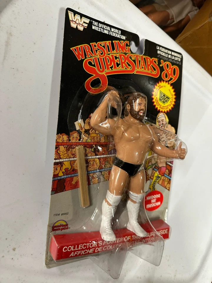 WWF LJN WRESTLING SUPERSTARS BLACK CARD HACKSAW JIM DUGGAN MOC Hogan Biocard - Image 2 of 4