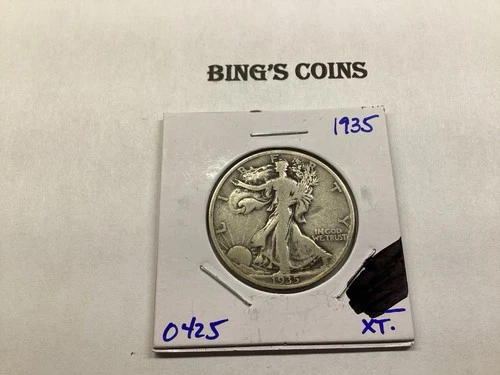 1935 Walking Liberty 90% Silver Half Dollar in Fine Condition 072325 16td