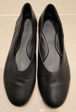 COS all leather minimal style black ballet pump shoes EU 39 new without tags