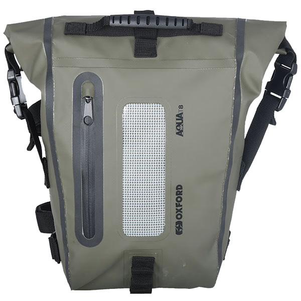 Oxford Aqua T8 Motorcycle Motorbike Luggage Tail Bag - Khaki / Black