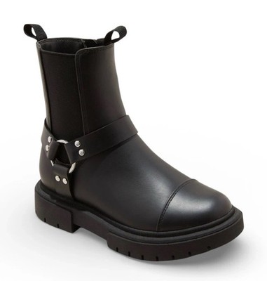 Girls' Crosby Harness Moto Boots - art class Black Size 3