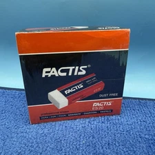 Factis ES20 Extra Soft Dust Free Professional Erasers box of 20
