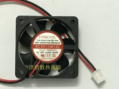 1 pcs  EVERCOOL  Fan   EC4010M12C  DC12V  0.07A  0.84W   4010  4CM 2 Pin *tn