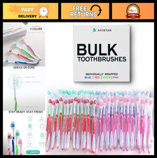 Bulk Toothbrushes Pack - 148 Individually Wrapped for Travel, Hotels, Donations