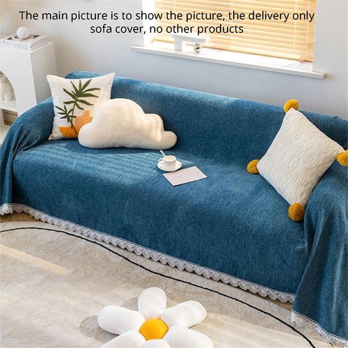Sectional Sofa Covers, Thick Chenille Sofa Covers, Modern Simple Fringe 8393 - Picture 4 of 6