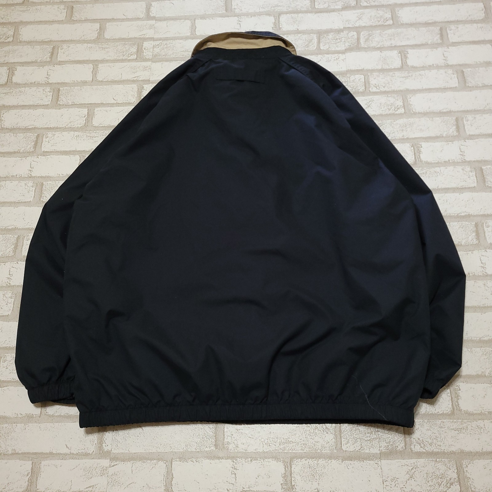 Harriton Navy Blue Microfiber Club Jacket Mens L Hyandai Logo Collared Full Zip