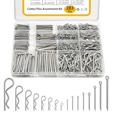 Cotter Pin Assortment Kit 283 Pcs, 304 Stainless Steel 16 Sizes Cotter Pins Hair