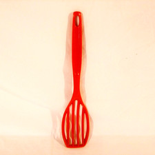 Foley Fully Slotted Spoon Red Nylon Made In USA Kitchen Vintage