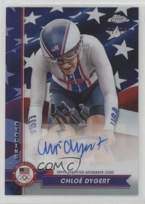 2024 Topps US Flag Refractor 32/76 Chloe Dygert Chloé #AU-CDY Auto 06bg