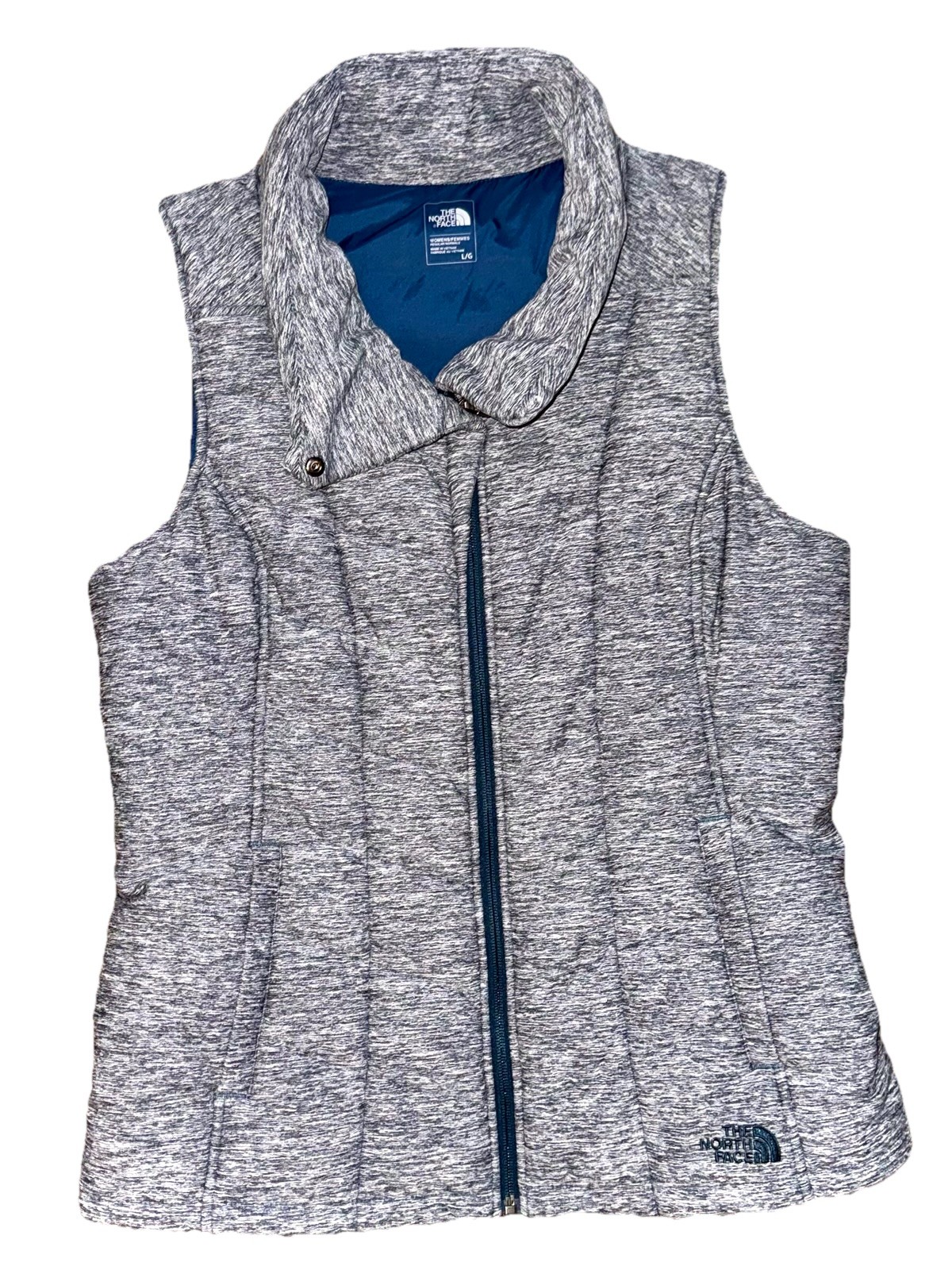 The North Face Women’s LARGE Zip Up Puffer Vest Blue