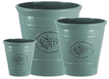 Green Decorative Small Large Plant Pot Outdoor Garden Round Plastic Planter