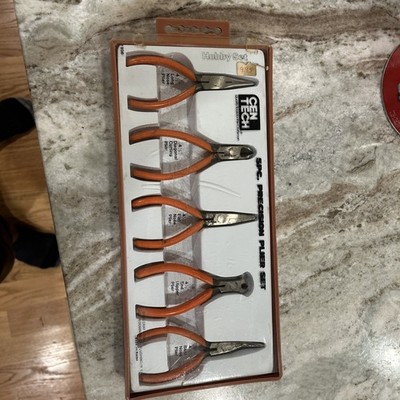 CenTech 5pc Precision Plier Set with Soft Grip Comfort Handles