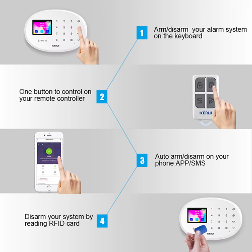 Alarmes antivol Tuya APP télécommande système d'alarme sécurité domestique WiFi GSM Al - Photo 7/16