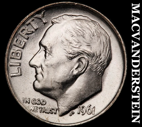 1961 Roosevelt Dime- Silver Choice Gem Brilliant Uncirculated Luster #i8588