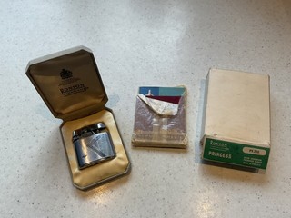 Ronson Varaflame Princess Lighter Boxed Chrome Vintage