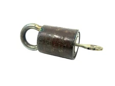 IRS Eagle Supr-Security Brass Barrel Padlock, w/Key #02881