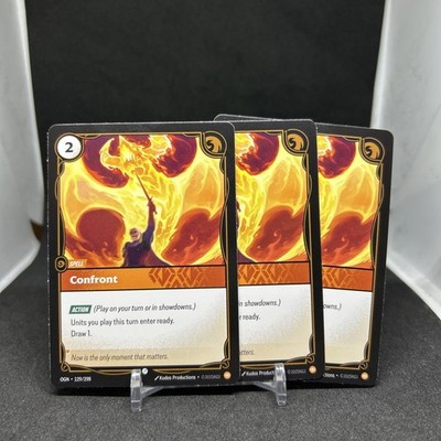 Riftbound - Confront - OGN 129 Englisch NM - Playset - 3 Stück 