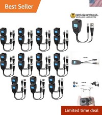 Passive Video balun Connectors 11 Pairs Passive Video Baluns with Power Conne...