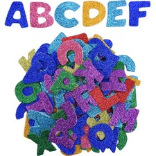 Eboot 130 Pcs Glitter Foam Letters Stickers for Assorted,red,yellow
