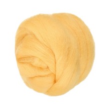Wool Roving Yarn, 250G/8.8OZ Felting Wool Pure Roving Yarn, Yellow