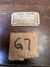 Legion Theatre Child Movie Ticket Stub Wayland NY 20c Keller Printing