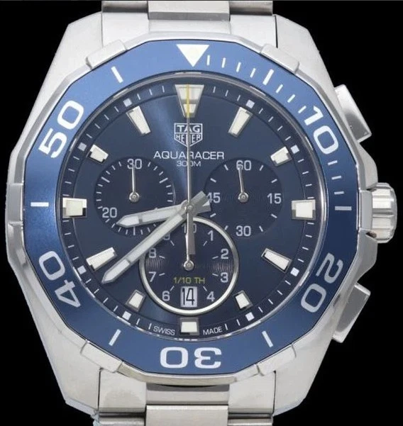 TAG Heuer Aquaracer Chronograph 300M CAY111B.BA0927 Quartz Blue Stainless Steel - Image 4 of 4
