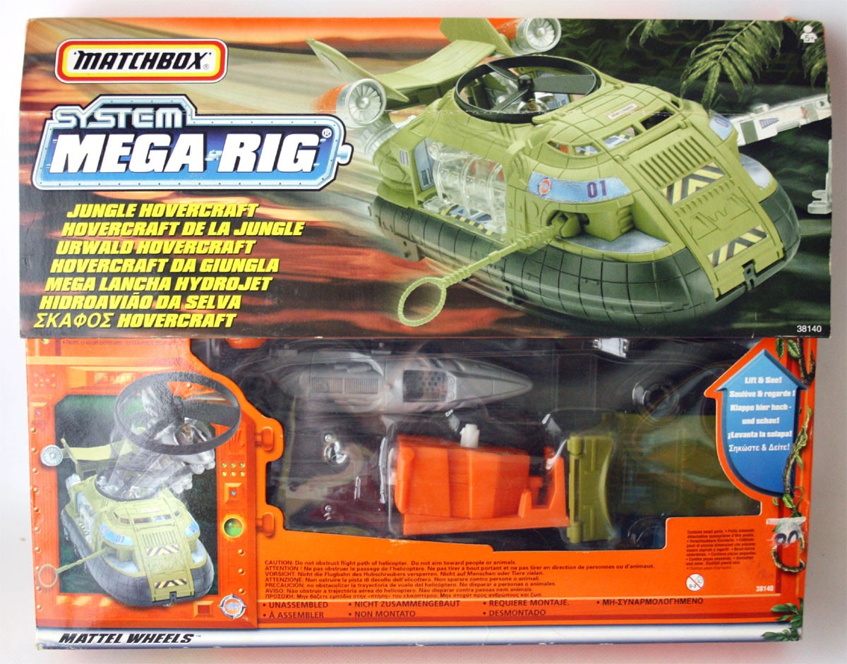 RARE VINTAGE 1999 MATCHBOX MEGA RIG JUNGLE HOVERCRAFT PLAYSET