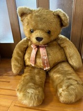 Large Brown Teddy Bear Plush 103cm 3.4kg Big Sitting 67cm Japan QYB6Y0