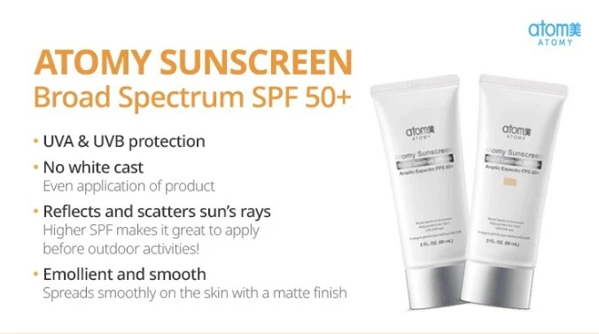 Protector Solar Atomy (Blanco) FPS 50+ Crema Bloqueador Solar Alta Protección Foto 3 de 3