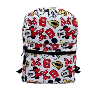 Disney Mickey and Minnie Mouse 16'' All Over Print Backpack for Travel & Daily