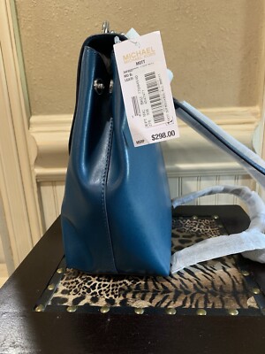 Michael Kors Mott Chain Handle Polished Leather Backpack in  display picture 1
