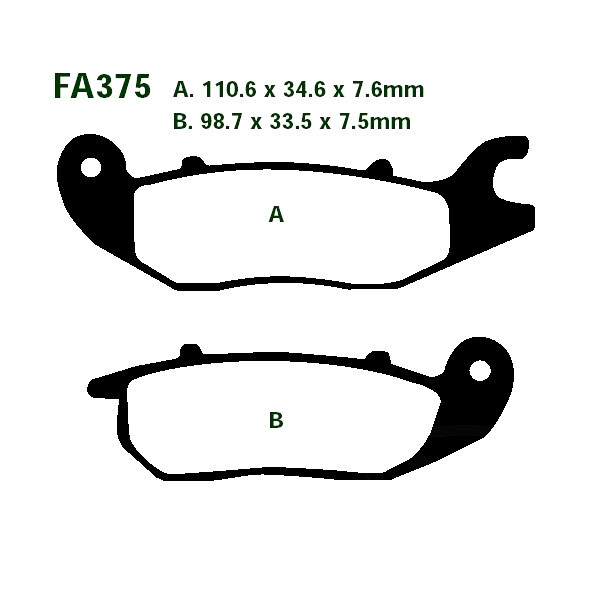 EBC BremsbeläGe Vorn Passend FüR AJS CR3 125 Regal Raptor Bj. 2006-2008-image