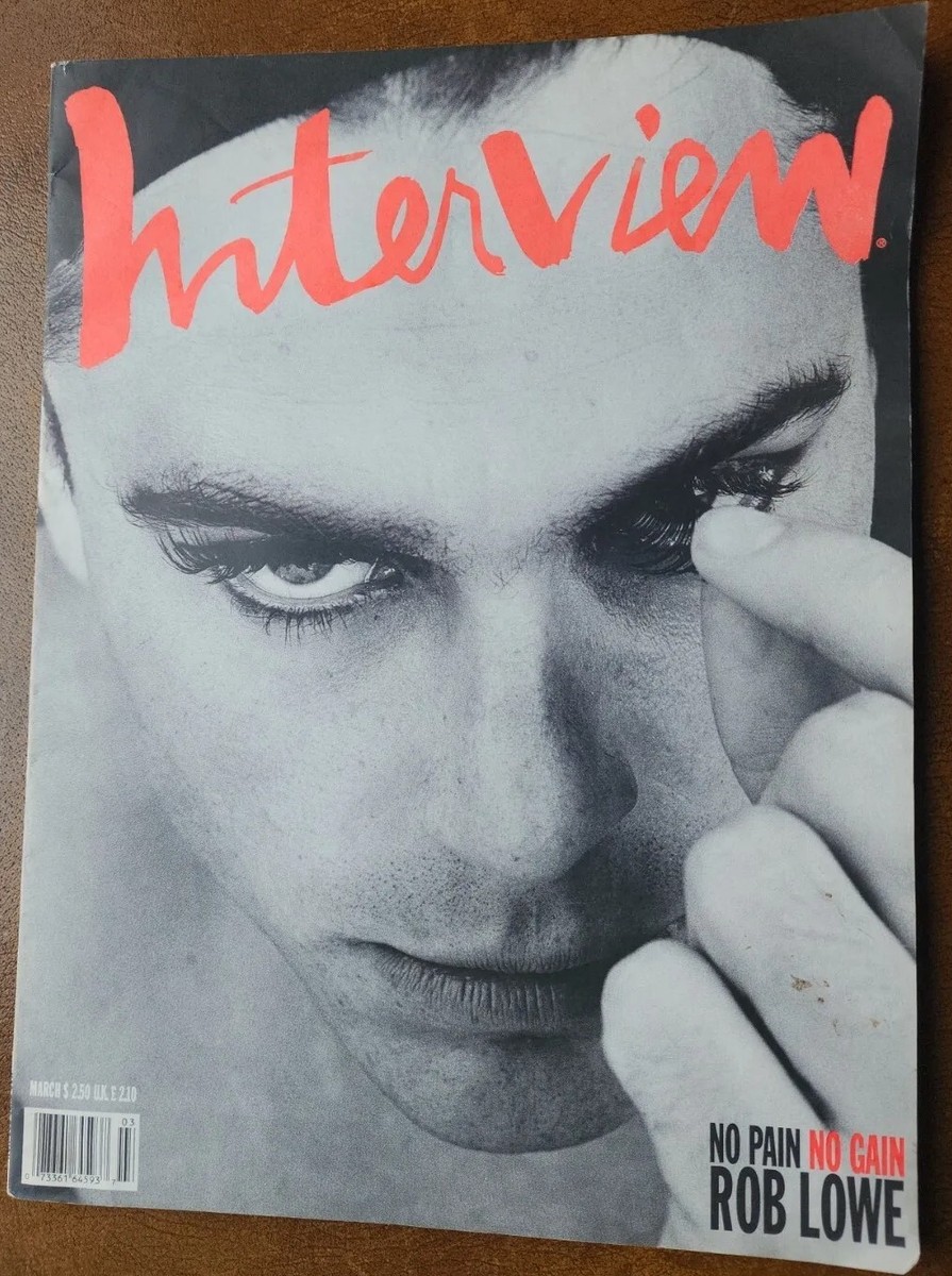 Vintage Andy Warhol INTERVIEW Magazine March 1990 ROB LOWE Cover