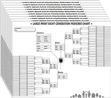 10 Pieces Blank Genealogy Charts Family Tree Charts to Fill in Pedigree Charts f