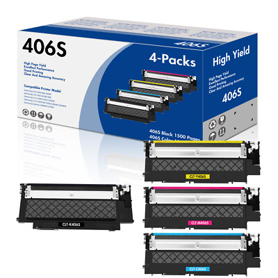 4 Toner für Samsung CLT-406S Xpress C460W C460FW C410W C460 CLX- 3305 3300 XXL