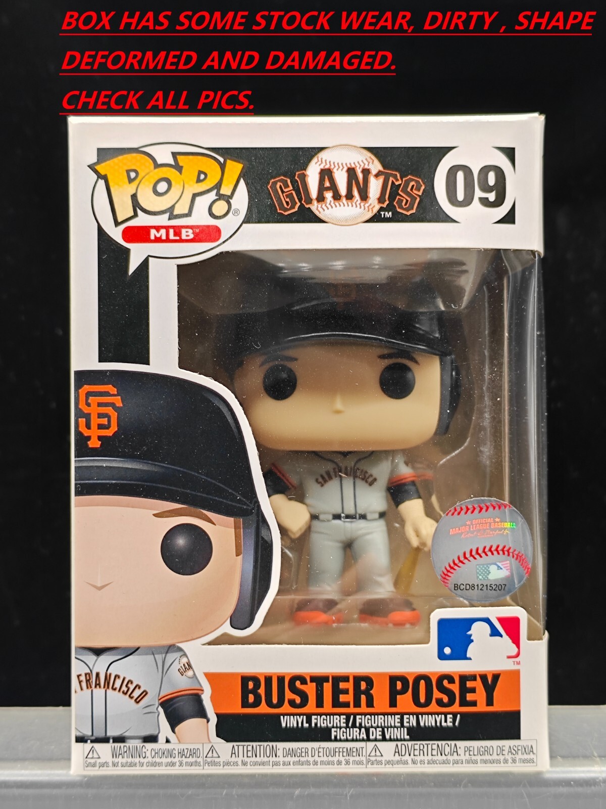 Genuine Funko Pop Buster Posey #09 Vinyl Figure
